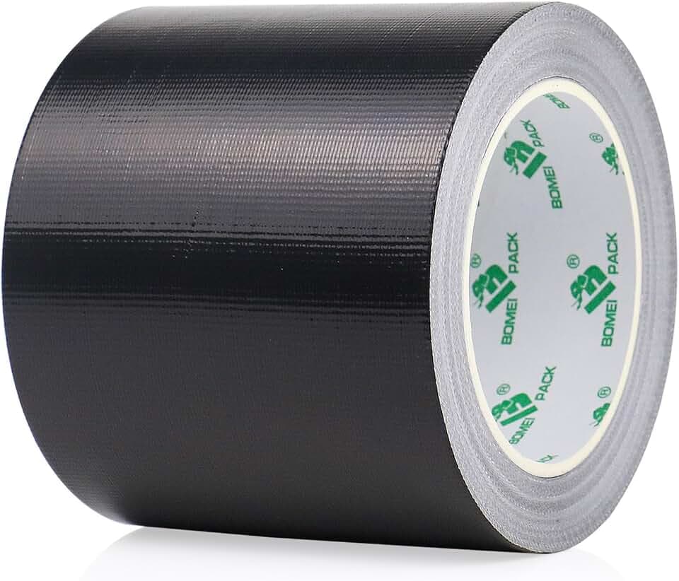 BOMEI PACK 100mmx20m SchwarzVERSTÄRKTES ALUMINIUMBAND Hitzebeständiges Wasserdichtes Alu Klebeband zum Reparieren von Metalloberflächen,Versiegeln, Reparieren und Isolieren