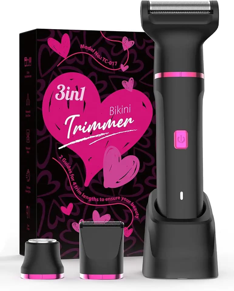 Risina 3-in-1 Bikini Trimmer for Women, Razors for Shaving, Body Shaver
