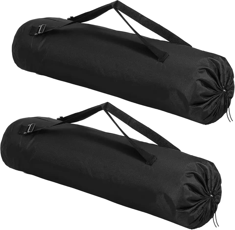 2 Pack 43.3×13.7 Inches Heavy Duty Camping Chair Replacement Bag Large Folding Chair Carry Bag with Adjustable Shoulder Strap Oxford Cloth Storage Tent Bag for Outdoor Camping Travel Sports (Black)