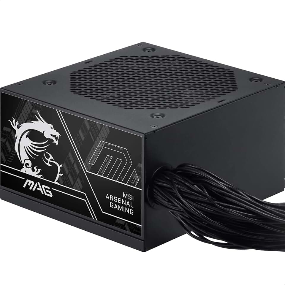MSI MAG A750BN PCIE5 III Netzteil, 750W, 80 Plus Bronze, ATX 3.1, PCIe 5.1 GPU Support, Native 12V-2x6, Zweifarbiger 12V-2x6 Anschluss, ATX PSU, Matt geprägte Mantelkabel