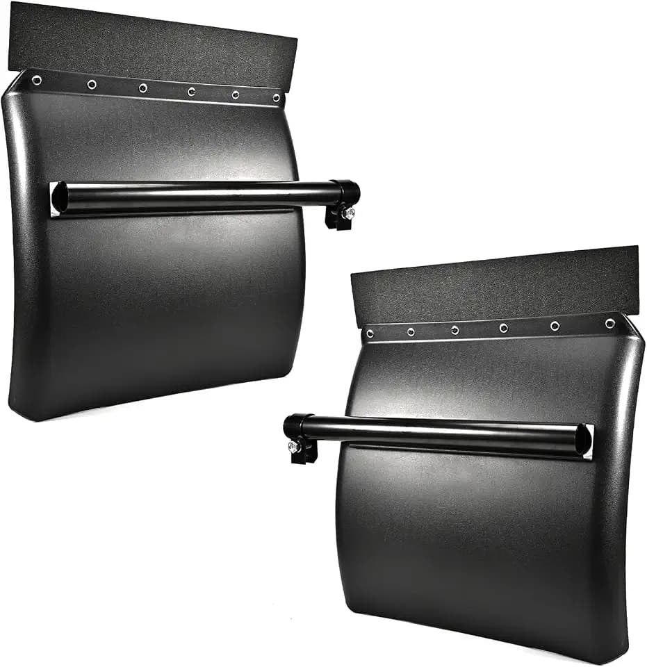 24" x 24" Quarter Fenders for Semi Truck, Plastic Quarter Fender, Tube Bracket Mounting Hardware Included Right Left, Plastic Quarter Fender