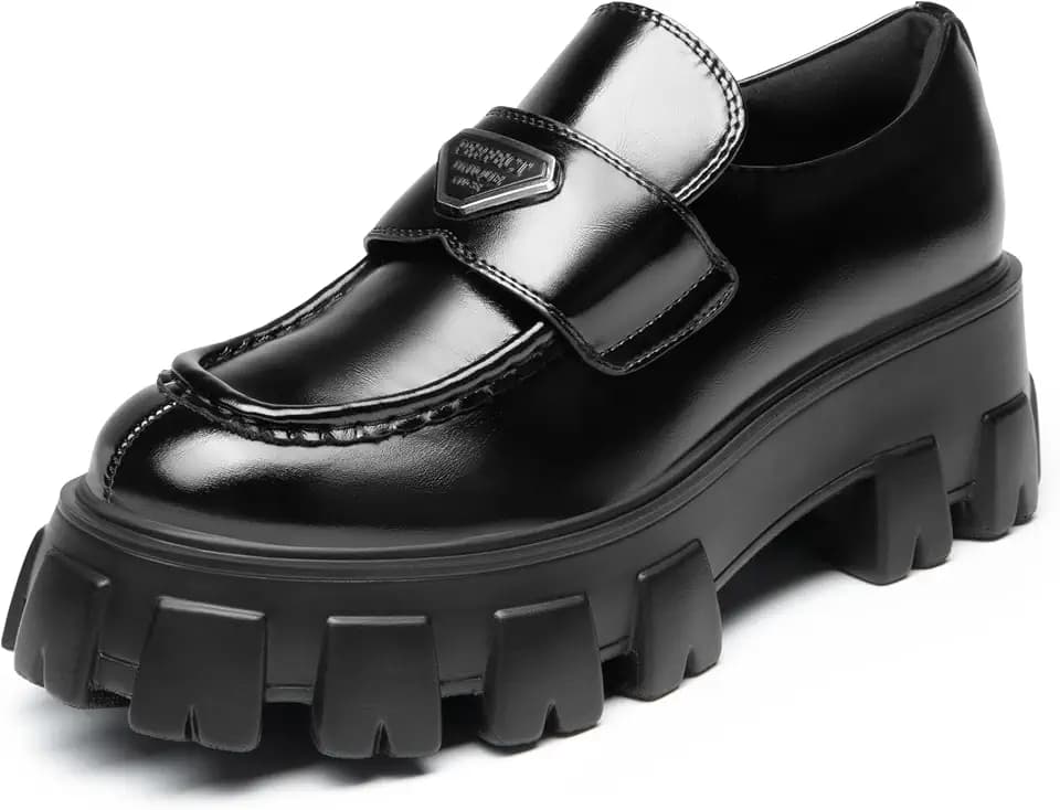 DREAM PAIRS Women's Chunky Loafers Platform Outfit Shoes