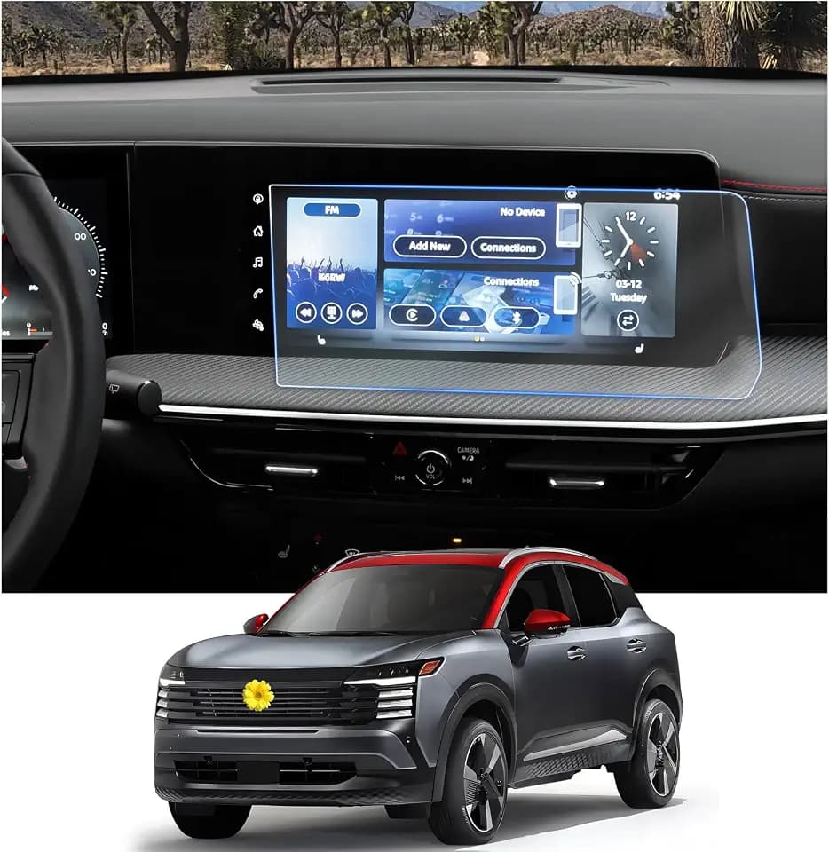 CDEFG 2PCS for 2025 Nissan Kicks Screen Protector for 2025 Nissan Kicks SV SR Accessories Center Touch Screen Cover 2025 Nissan Kicks 12.3 Inch Screen Guard HD Clarity