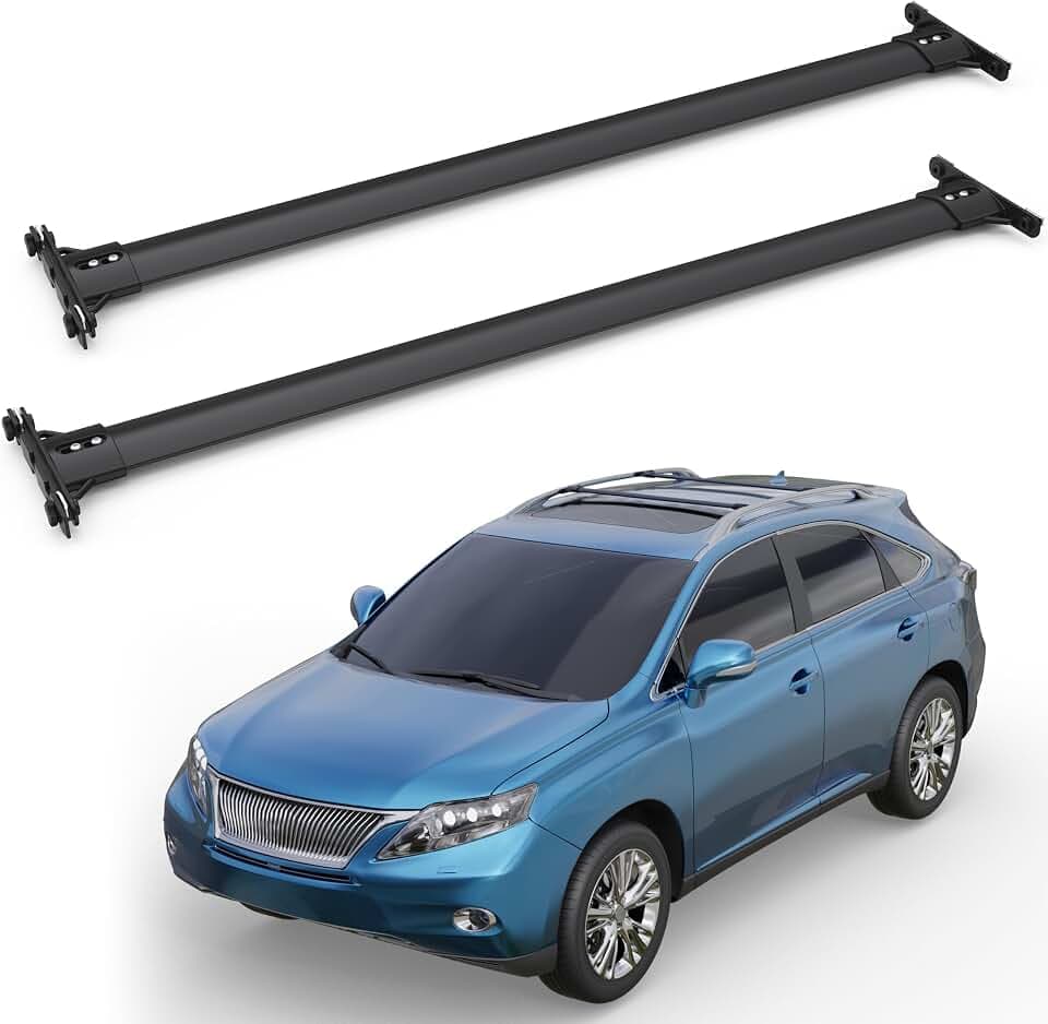 KUIPERAUTO 165lbs Aluminum Roof Rack Cross Bars Compatible for 2010-2015 RX350 Rooftop Luggage Carrier Rack for Bike Canoe Kayak Cargo Box