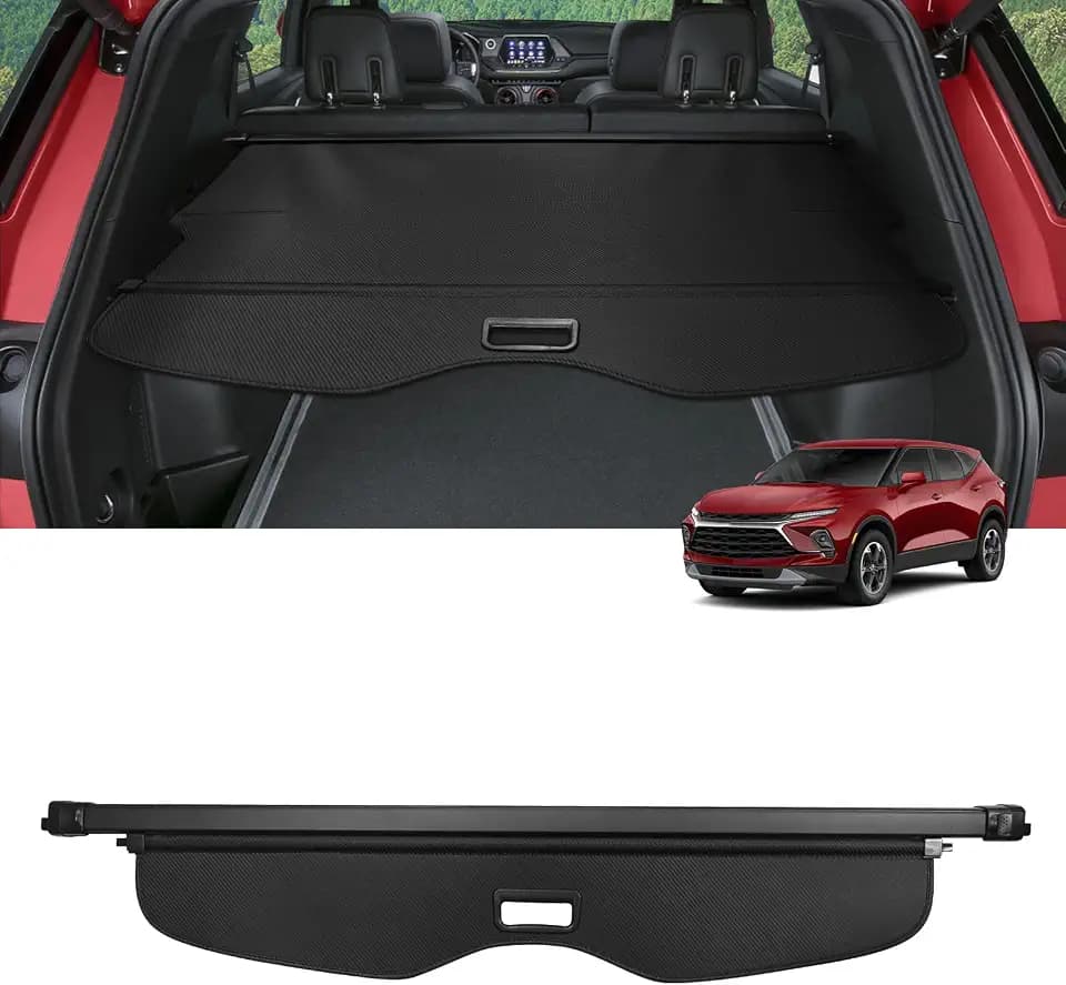 Cargo Cover for 2019-2026 Chevrolet Blazer Accessories Retractable Trunk Cover Security Shielding Shade Cargo Luggage Cover Trunk Storage Privacy Protection