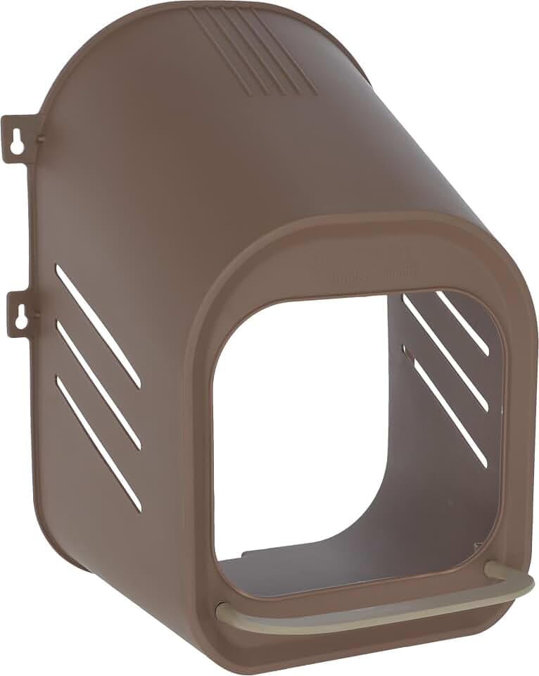 Kerbl Legenest (Farbe braun, L x B x H 40 x 42 x 51 cm, ideal zum Einstreuen, aus robustem Kunststoff, auch zur Wandmontage) 73163