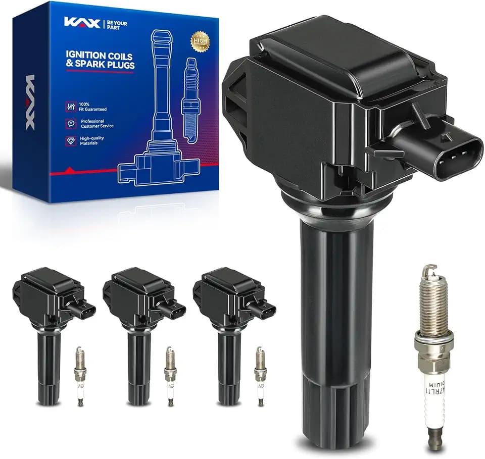 KAX 4 Ignition Coils & 4 Spark Plugs Set for Subaru XV Crosstrek 13-14 2.0L