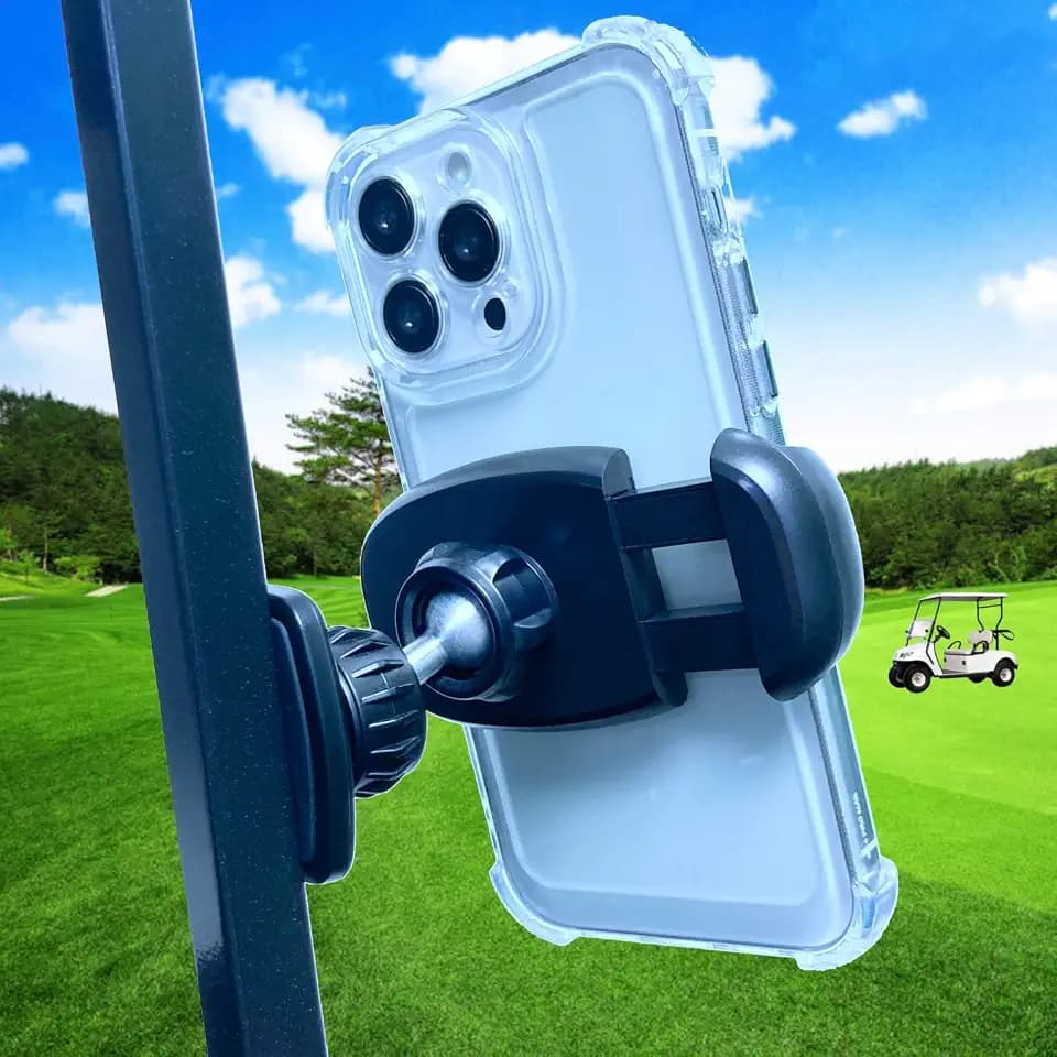 Golf Cart Magnetic Phone Holder Mount [Upgraded Metal Joint], Magnetic Phone Holder for Golf Cart [Big Phones & Thick Cases Friendly] Fits All Smartphones