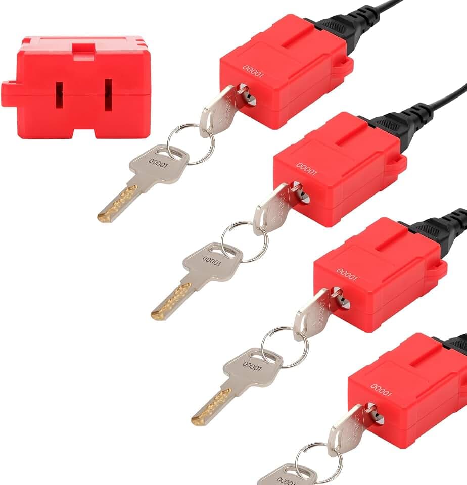 Electrical Cord Plug Lockout Device 4 Pack