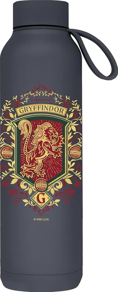 Quokka HP Gryffindor Thermosflasche, Edelstahl, massiv, mit Aufhänger, 630 ml
