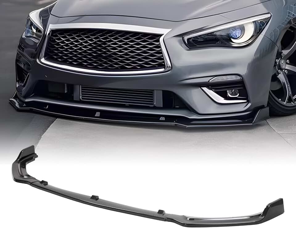Front Bumper Spoiler Lip Compatible with 2018-2025 Infiniti Q50 Q50L