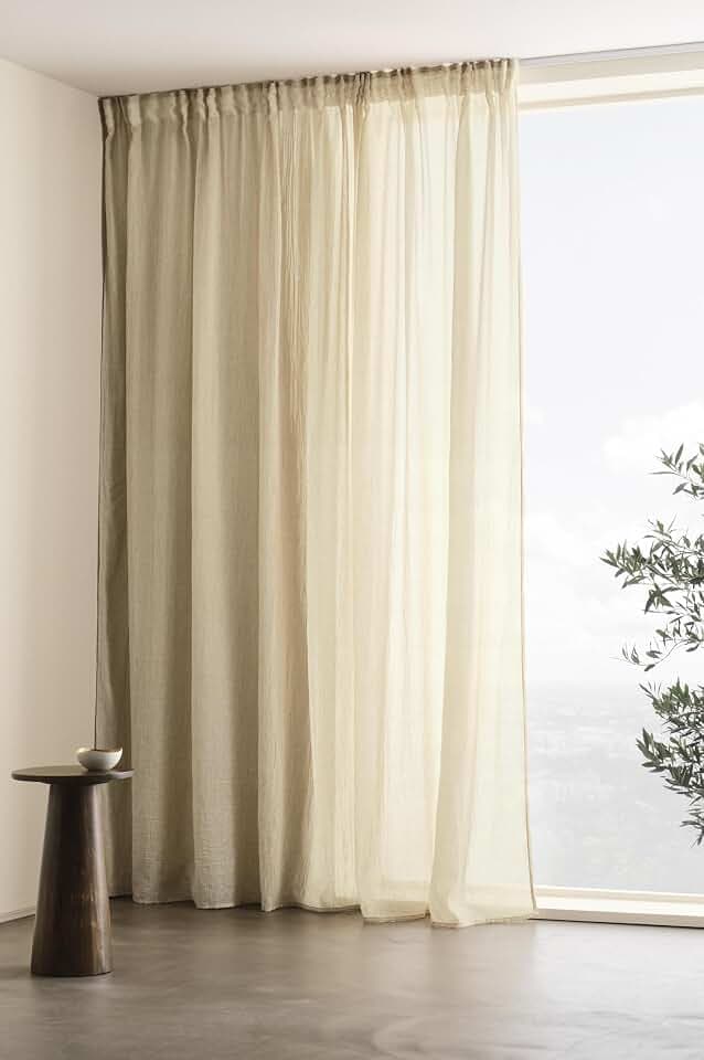 Jotex Multifunktionsgardine Layer Extrabreite Vorhang 275 cm Polyester-Baumwoll -Mischung, Oeko-TEX® Standard 100 Zertifiziert, bessere Baumwolle - Greige, 1 Stück 275 x 300 cm