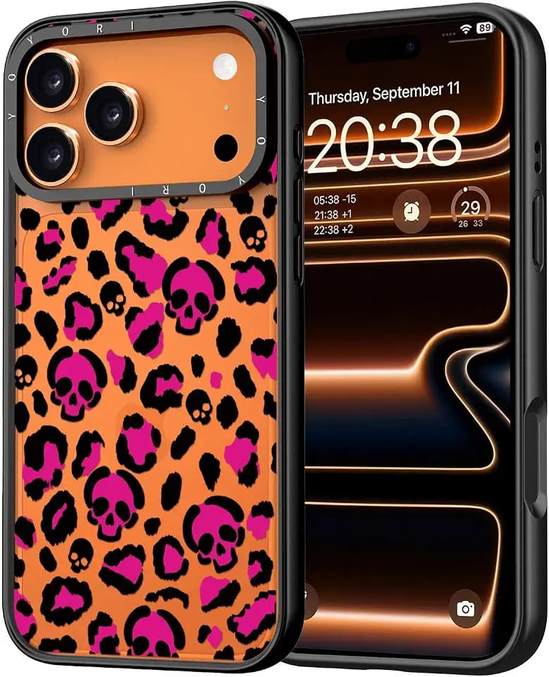 for iPhone 17 Pro Max/18 Pro Max Case, Floral Clear Shockproof Cover