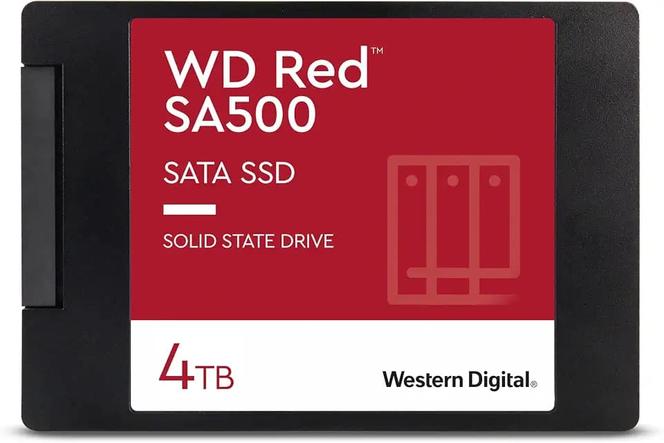 WD Red interne Festplatte 4 TB (3,5 Zoll, NAS Festplatte, 5.400U/min, SATA 6 Gbit/s, NASware-Technologie, für NAS-Systeme im Dauerbetrieb) rot