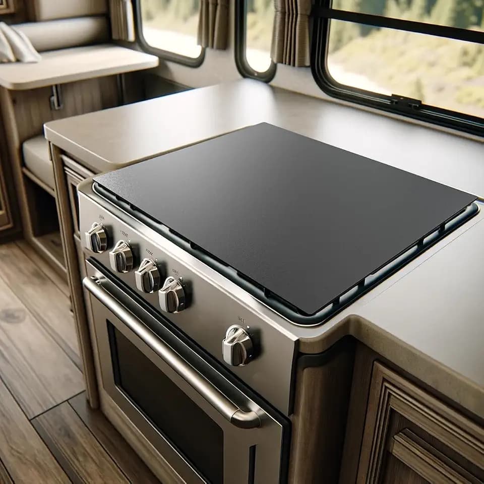 Safoner Aluminum RV Stove Top Cover, Gas Burner Board for Saving Space
