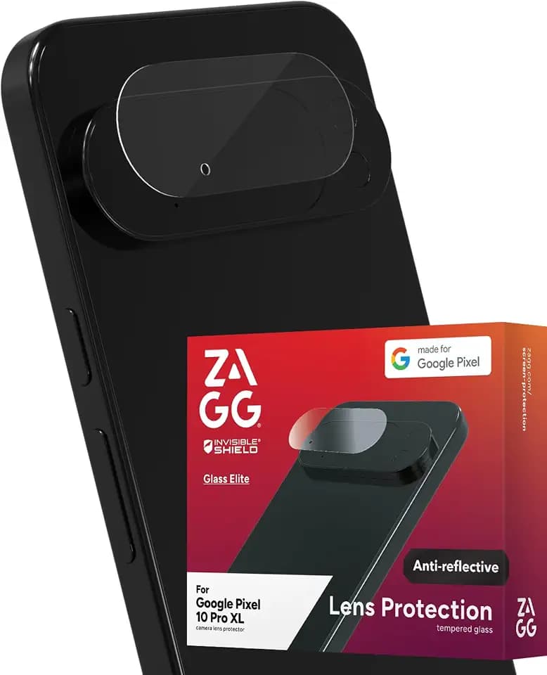 ZAGG Glass Elite Anti-Reflective Google Pixel 10 Pro XL Camera Lens Protector – Anti-Glare Technology, Scratch & Impact Resistant, Smudge-Free, InvisibleShield, Recycled Materials, Precise Fit