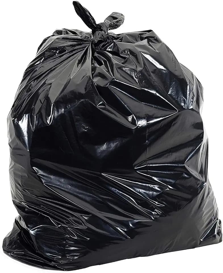 Aluf Plastics 65 Gal Black Heavy Duty Garbage Bags 1.5 Mil - 50"x 48" - Pack of 50 - For Contractor, Outdoor, Construction, & Storage