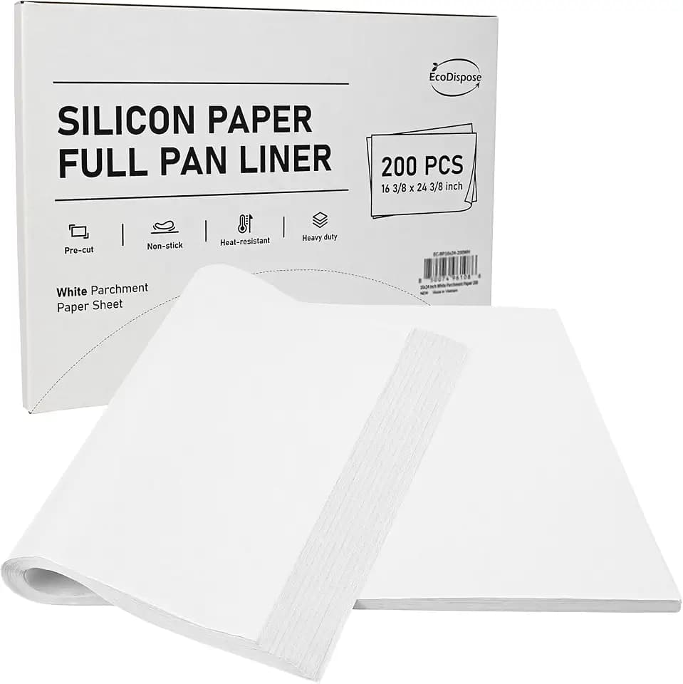 EcoDispose 200 Pcs Non-Stick Parchment Paper Baking Sheets 16-3/8"x24-3/8"