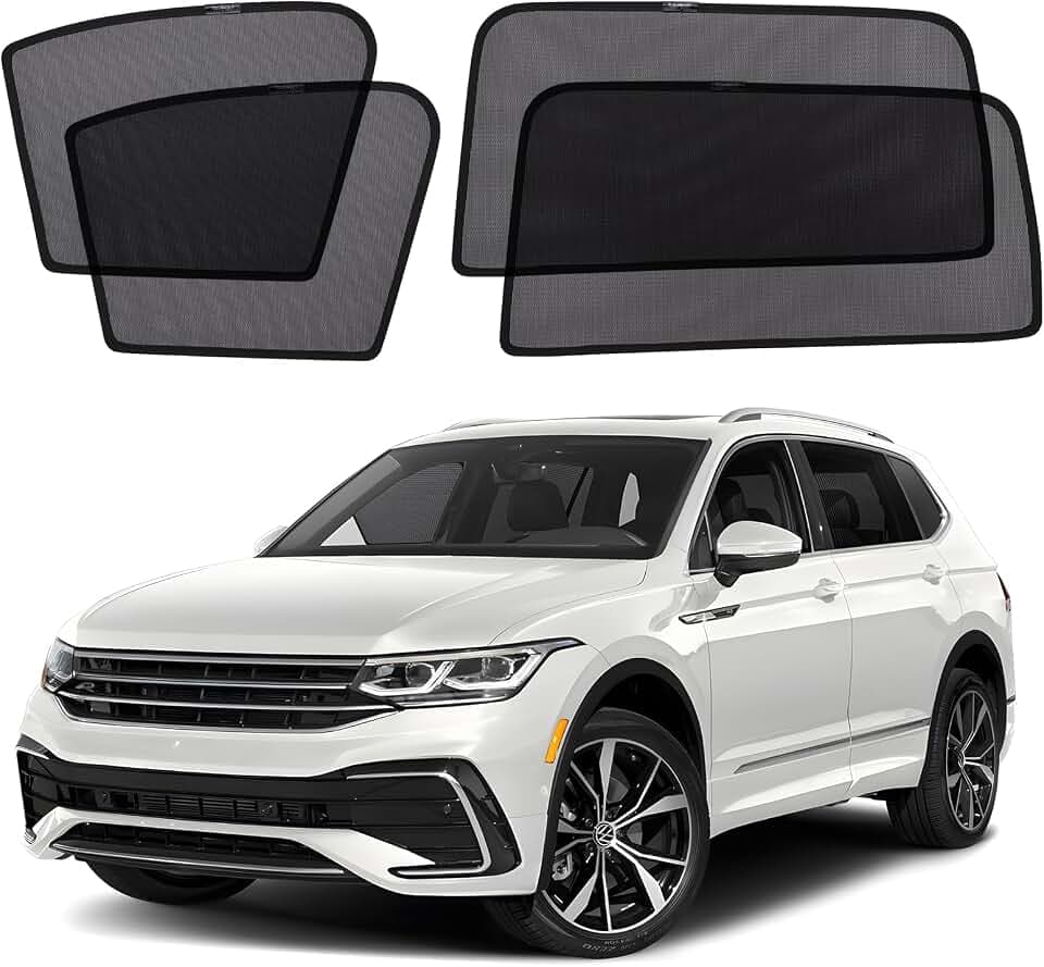 Magnetisch Sonnenschutz Für VW Tiguan II 2016-2024 Seitenscheibe (4 Stück)