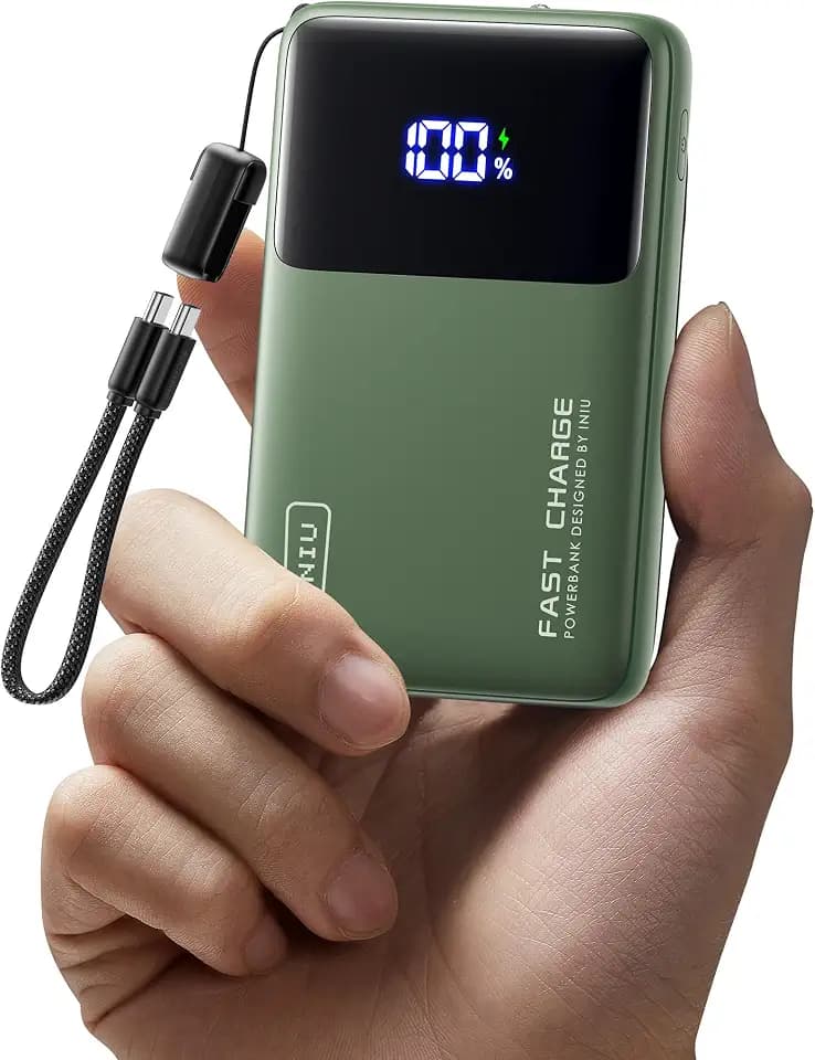 INIU Power Bank, Compact 10000mAh 45W PD Fast Charging Portable Charger