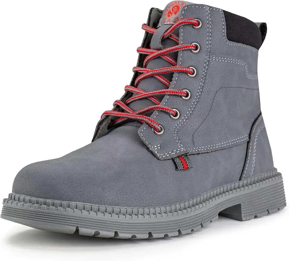 ANGRYRAM Steel Toe Work Boots Waterproof & Slip Resistant for Men Women