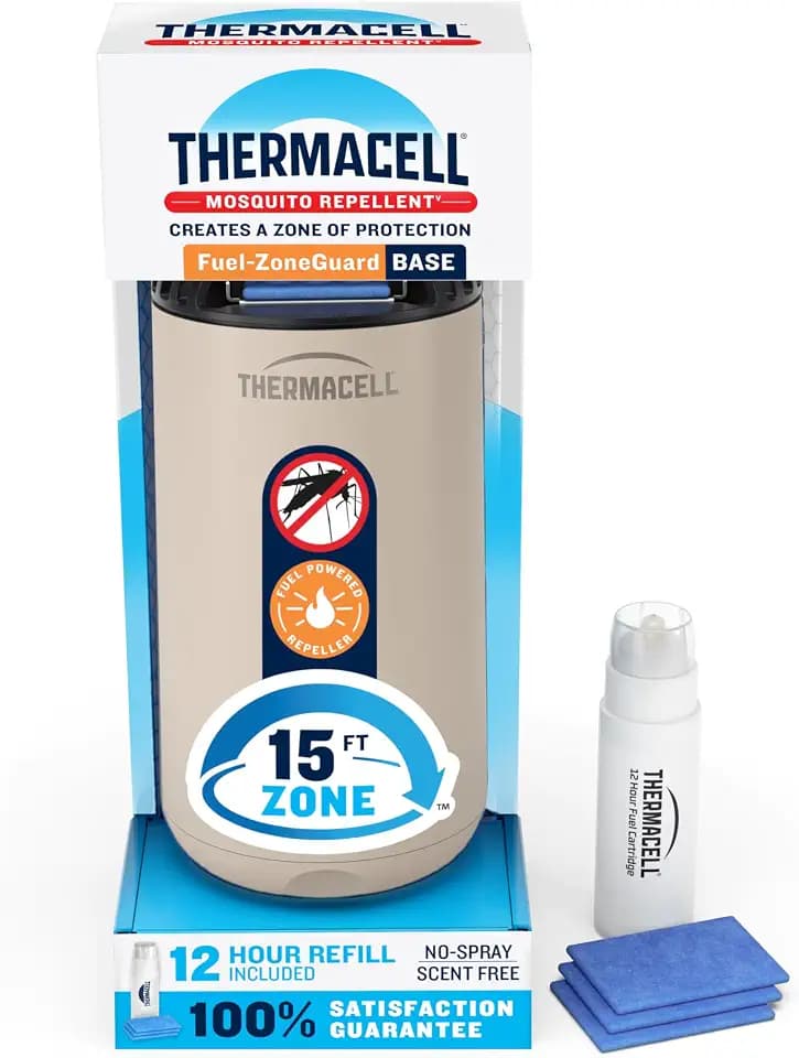 Thermacell Fuel-ZoneGuard Base Patio Shield Mosquito Repeller, Linen