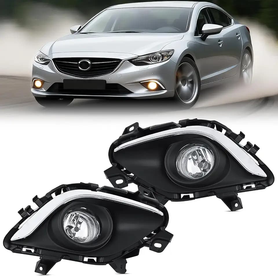 Nilight Fog Lights Assembly Compatible with 2013 2014 2015 MAZDA 6