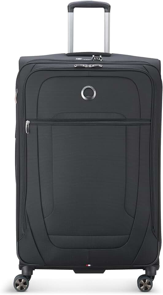 DELSEY PARIS Helium DLX, 29 Inch Checked-Large Softside Luggage, Black