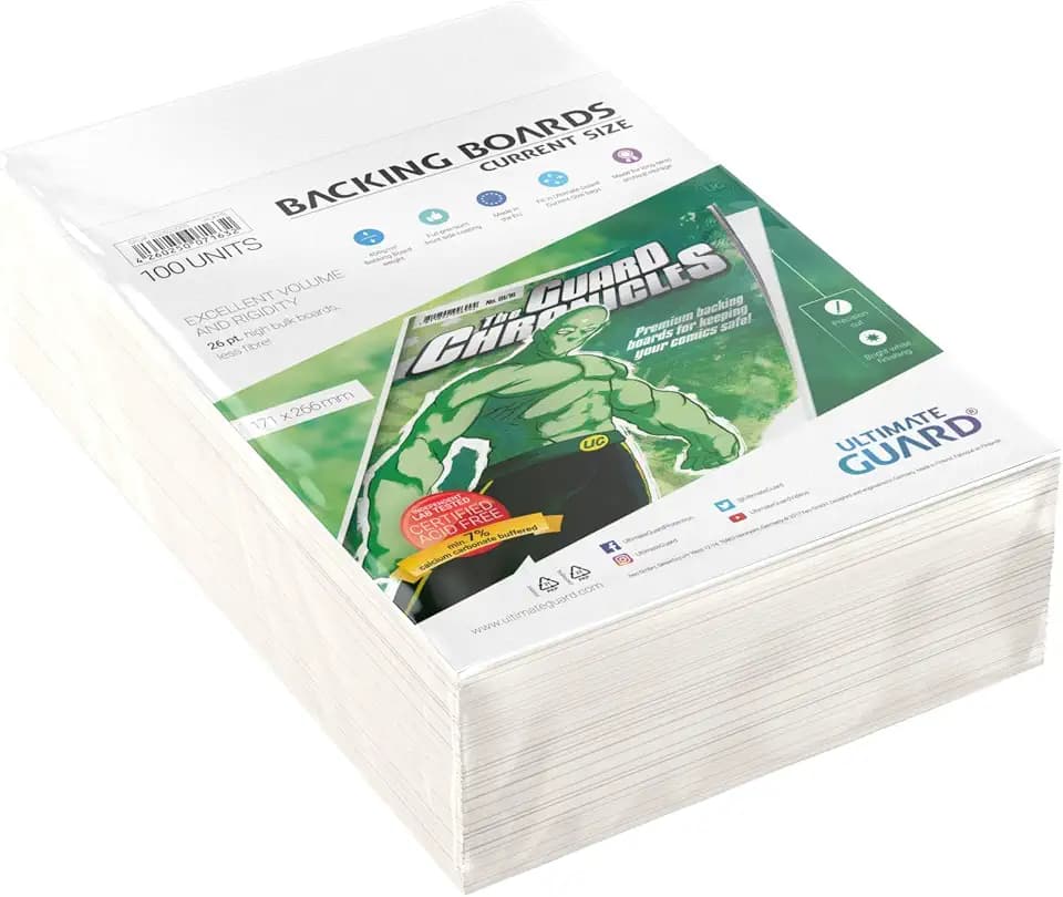 Ultimate Guard UGD020005 Comic Backing Boards, Weiß