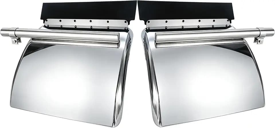 24" x 24" Quarter Fenders for Semi Truck Fenders Stainless Steel Quarter Fenders with Mounting Hardware Set of 2