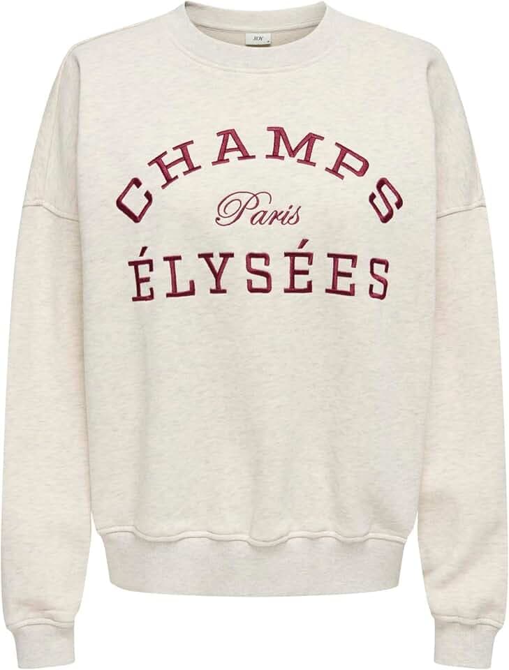 JDY Damen Jdymesa L/S O-Neck Emb Sweat JRS Noos Jdymesa L/S O-Neck Emb Sweat JRS Noos (1er Pack)