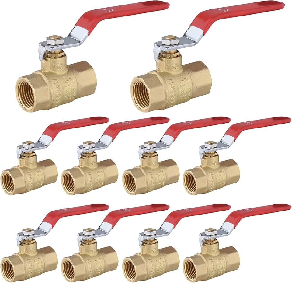 10PC HeSun 1/2" x 1/2" Female NPT Threaded FIP Ball Valve(VALVE034-10)