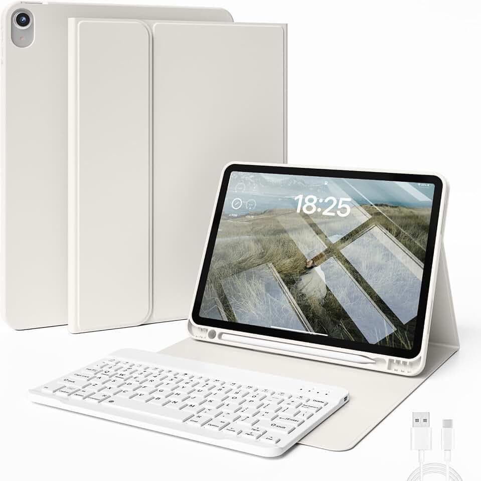 JKSML Hülle mit Tastatur für iPad Air 11 Zoll (M4/M3/M2) 2026/2025/2024