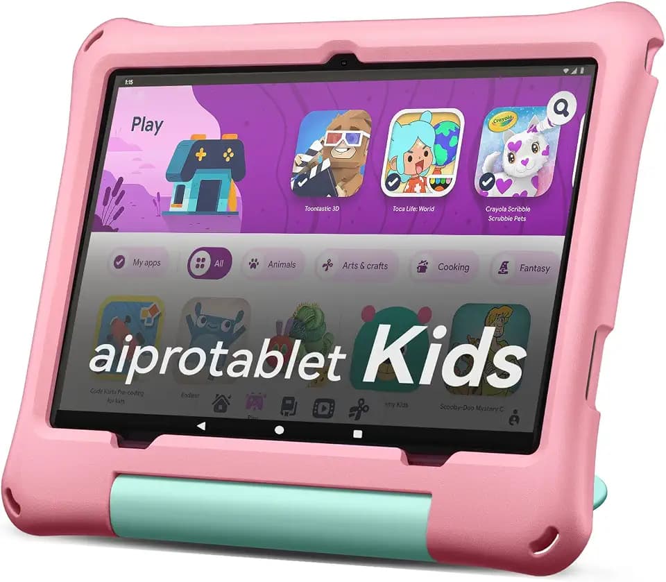 Kids Tablet, Android 16 Tablet for Kids 10 inch Octa-Core with Case, 30GB RAM 64GB ROM 2TB TF Card Expandable for Toddler Children, Parental Control, Dual Camera, BT5.4, WiFi, Gift (Pink)