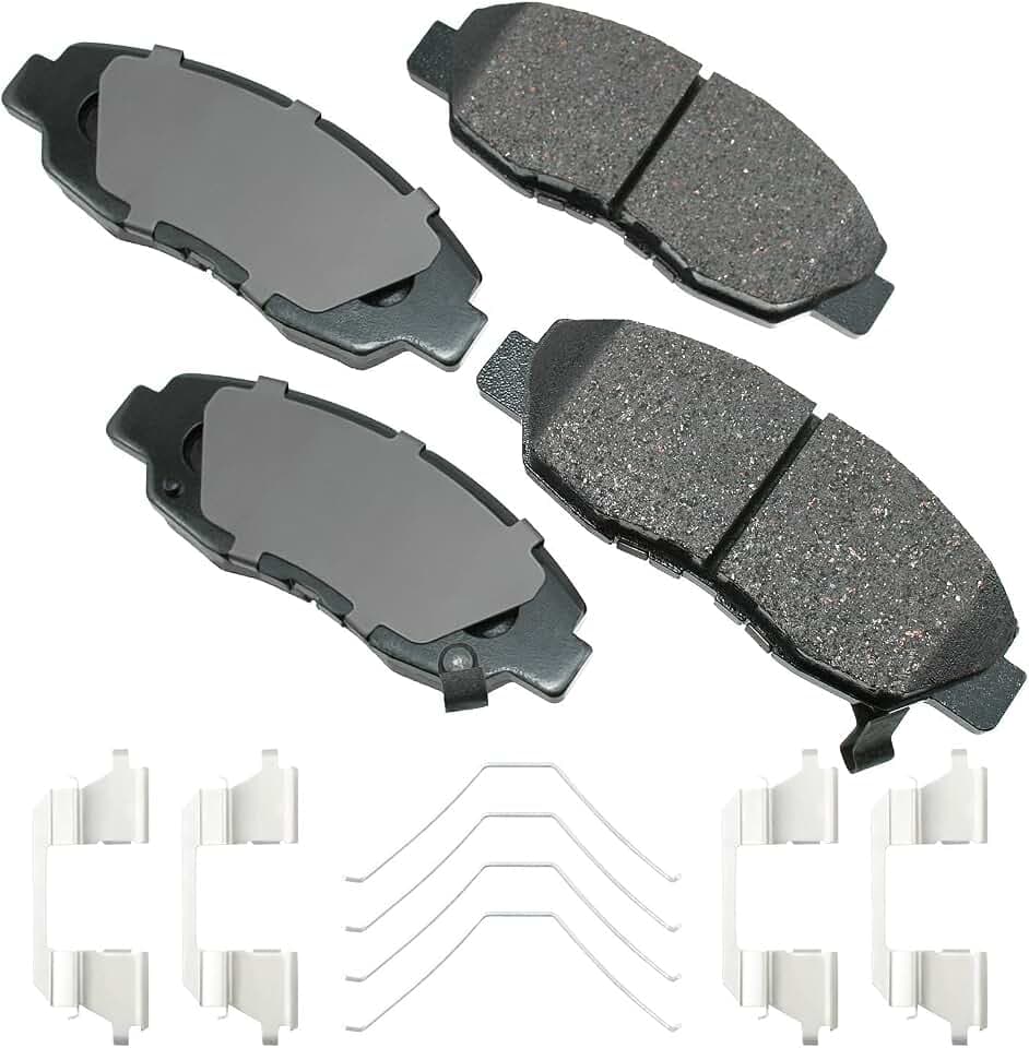 Akebono-ACT465B Ultra-Premium Ceramic Front Disc Brake Pads, GREY