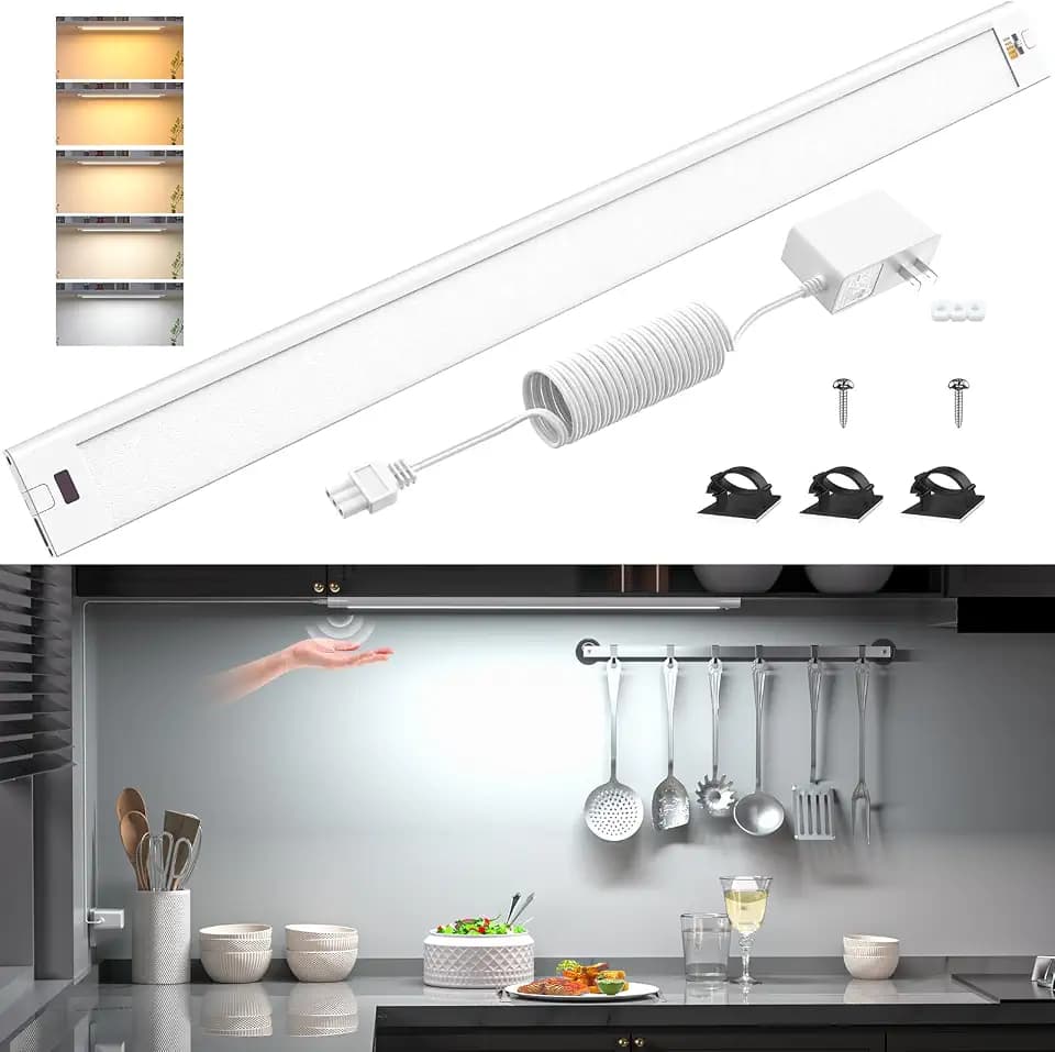 WOBANE 16.5 inch Under Cabinet Lighting,Dimmable Counter Lights for Kitchen