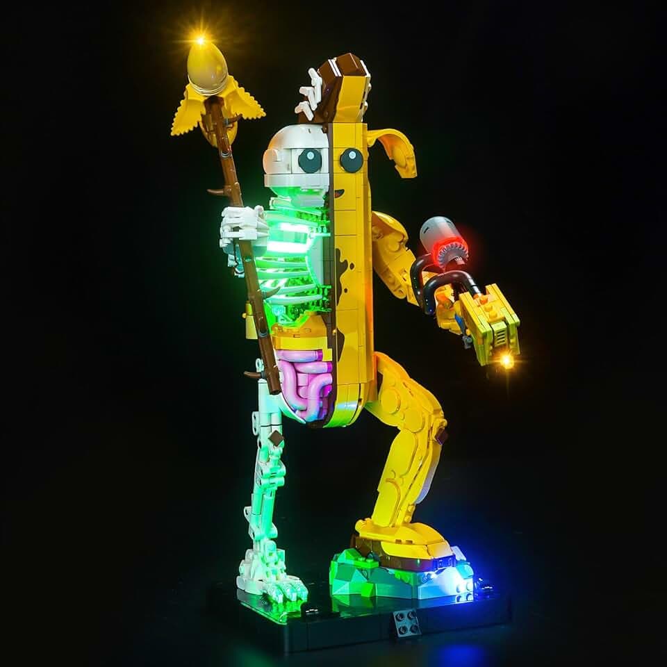 LocoLee Licht Set Kompatibel mit Lego 77072 Knochen-Schali, Nur Lichter Set - Kein Modell, Licht Beleuchtung Set Compatible with Lego Fortnite Peely Bone 77072