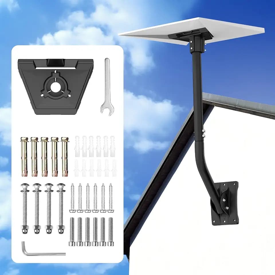 Starlink Gen 3 Mounting Kit - 180° Adjustable Wall & Pole Mount with Aluminum Alloy Pipe Adapter,Compatible with StarLink Dish Gen3 Satellite Antenna