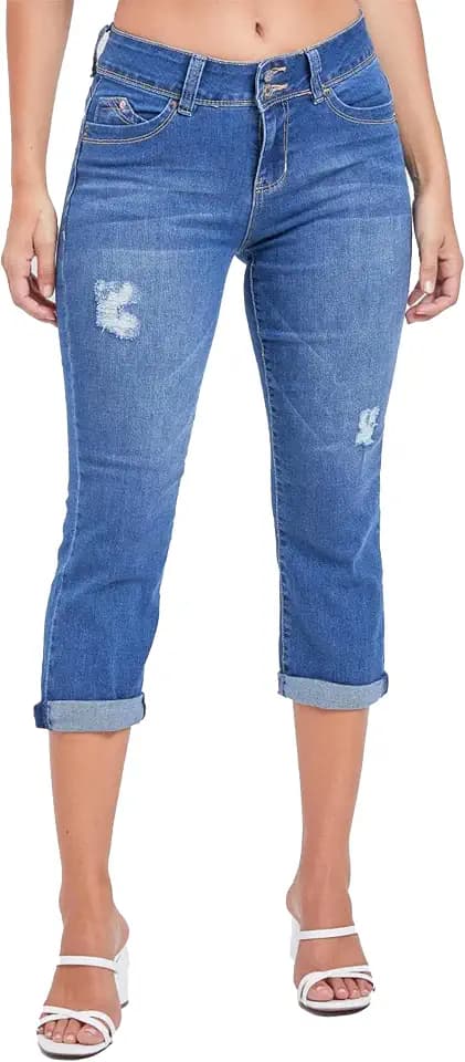 YMI Women's YMI Jeans Women's Wannabettabutt Roll Up Cropped Jeans