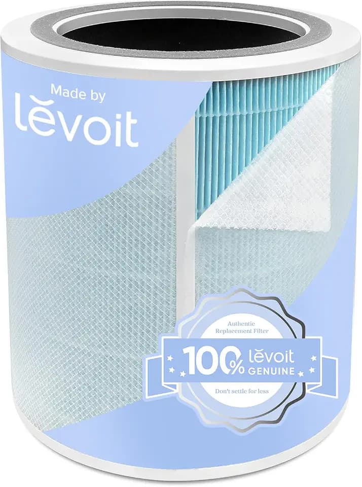 Levoit Genuine Core 400S-P Air Purifier Smoke Remover Replacement Filter 4-in-1 Air Filters, HEPA Sleep Mode, High-Efficiency Activated Carbon for Smoke, Odor, Allergens, Core 400S-RF-SR,Blue,1 Pack