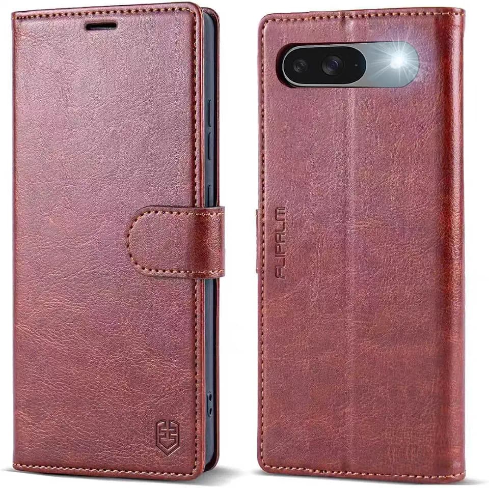 FLIPALM Wallet Case for Google Pixel 10 5G/Pixel 10 Pro, Brown