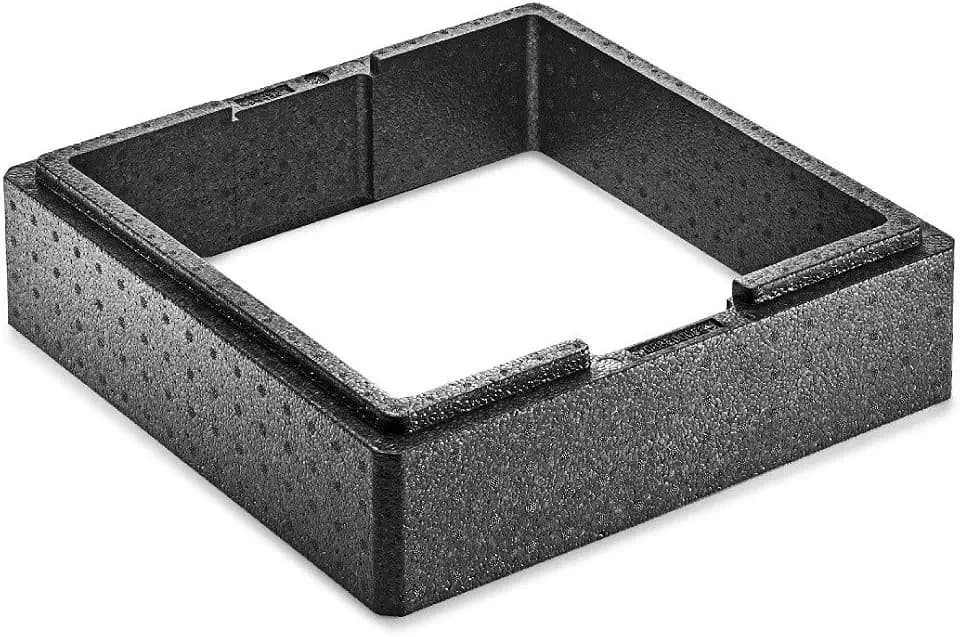 thermohauser Aufsatzrahmen für EPP-Thermobox Pizza, 41.0 x 41.0 x 11.4 cm, Schwarz (nicht für die Eco-Line geeignet)