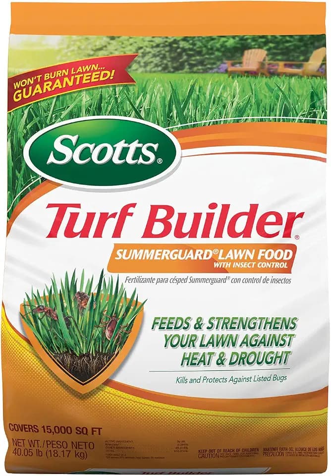 Scotts Turf Builder SummerGuard Lawn Food with Insect Control - Lawn Fertilizer and Insect Killer, 15,000 sq. ft., 40.05 lbs.