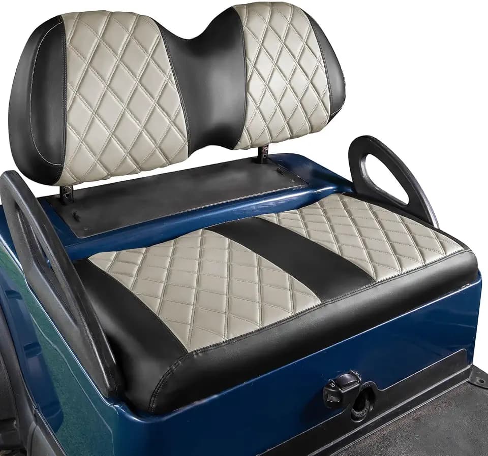 NOKINS Golf Cart Diamond Vinyl Seat Covers Fits Club Car Precedent 2004-UP
