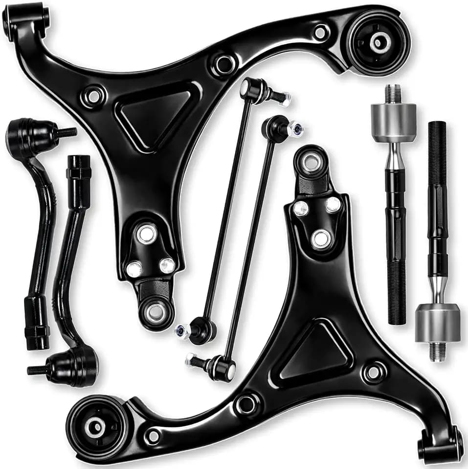 8pc Front Lower Control Arm Compatible with Fit for Hyundai Sonata 2011-2014 2011 2012 2013 2014 W/Ball Joint Tie Rod End Sway Bar End Link OE# K622360 K622361 K750436 ES800717 EV800974