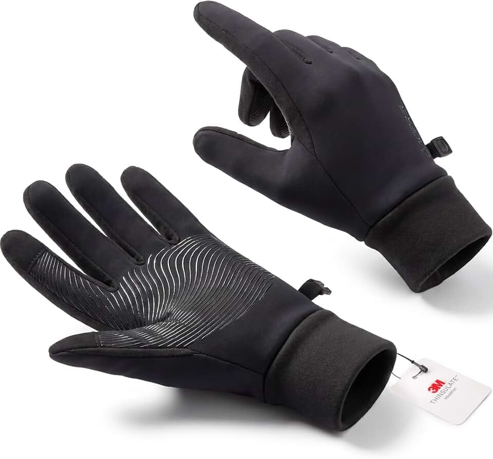 AOPREL Handschuhe Herren Damen - Winddicht & Touchscreen Laufhandschuhe mit Warme Winddichte,Fahrradhandschuhe mit Anti-Rutsch, Sporthandschuhe für Fahrradfahren, Wandern, Laufen & Autofahren