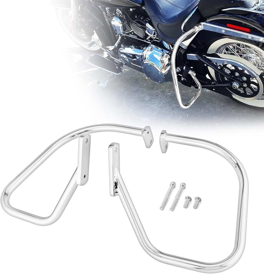 Wsays Rear Saddlebag Crash Bar Highway Engine Guard Fit for Harley