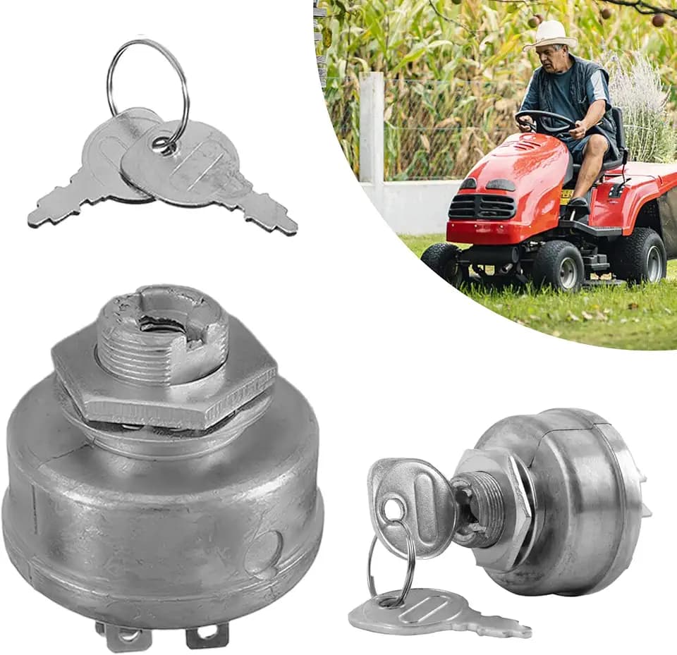 Zündschloss Traktor Motor Startschalter Universal: Nizirioo 12V Zündungs-Starterschalter-Schlüssel 5-Polig mit 2 Schlüsseln, Zündanlassschalter für Rasenmäher Traktor