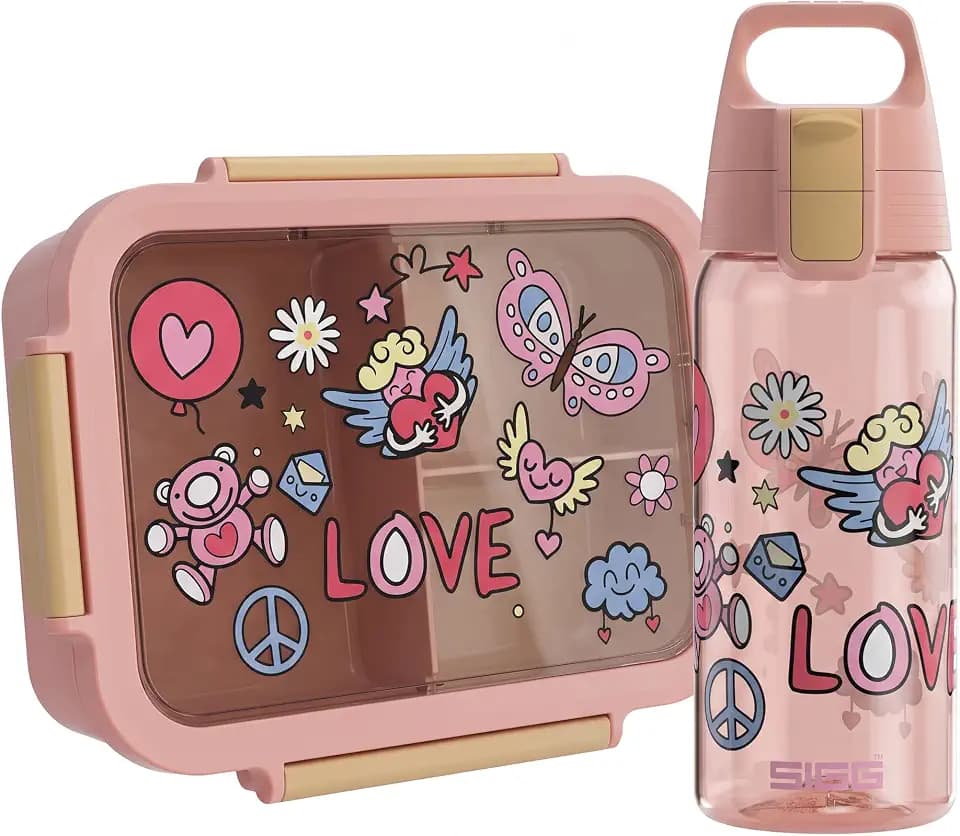 SIGG - NIMO Kids Set - Innenschale & Auslaufsichere Snackbox - Mikrowellen- & Spülmaschinengeeignet - BPA-frei - Leicht - Für Schule, Kita & Freizeit - 800ML