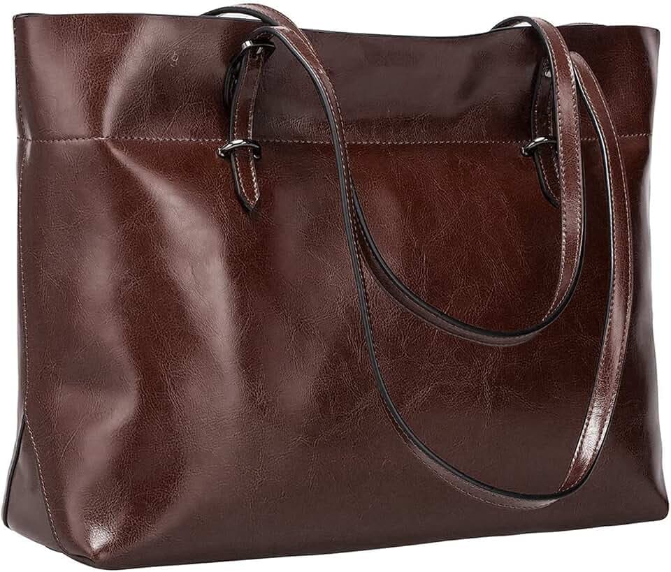 S-ZONE Damen Handtasche Rindspalt Leder Schultertasche Umhängetasche Große Shopper Tote Beutel